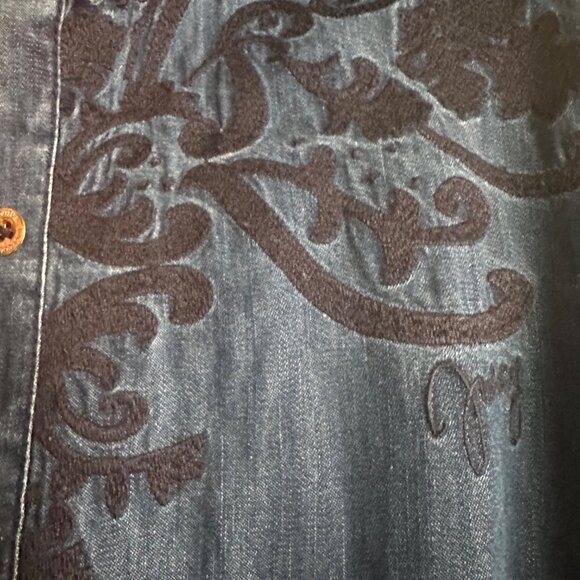 🤩Women Denim Jumpsuit Sz S JUICY COUTURE Embroidered Blue soft and comfy Romper - Picture 4 of 11